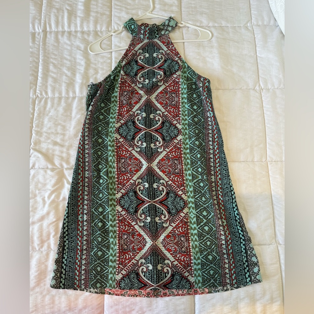 Colorful halter dress